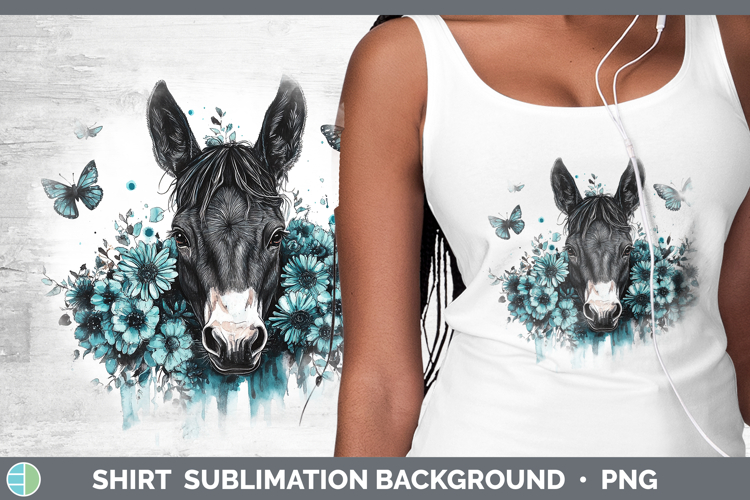 Mule Farm Teal Drips Shirt Sublimation Design