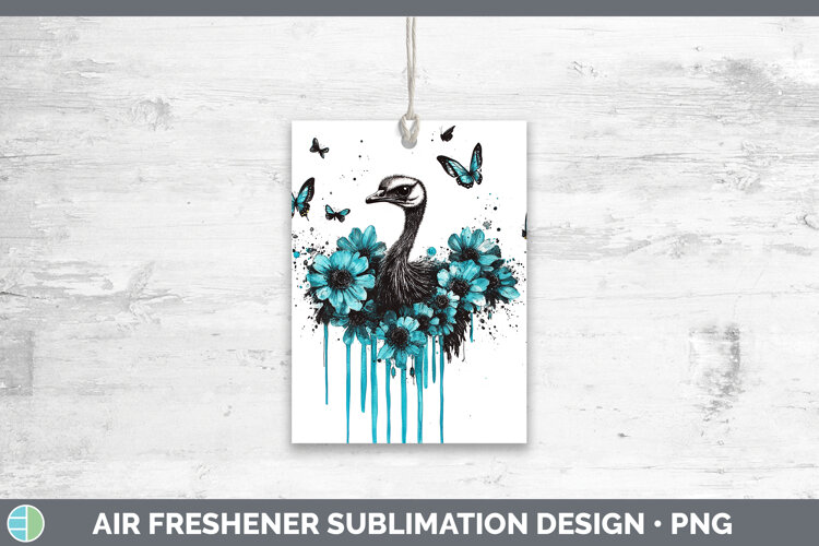GorgeousFarm Teal Drips Air Freshener design.