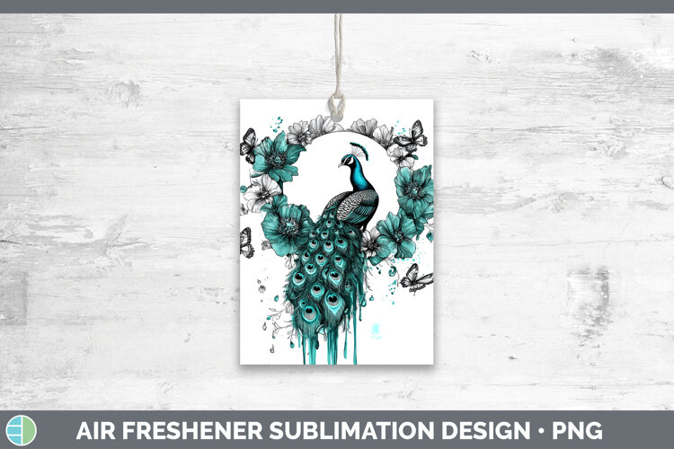 GorgeousFarm Teal Drips Air Freshener design.