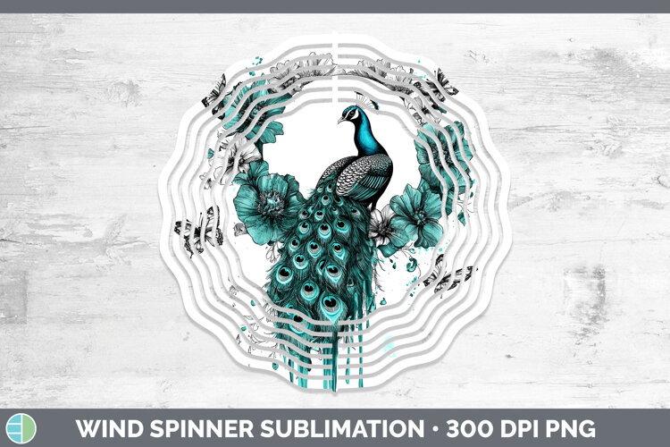 GorgeousFarm Teal Drips Wind Spinner design.