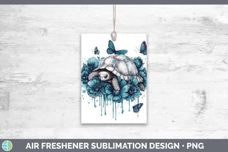 GorgeousFarm Teal Drips Air Freshener design.