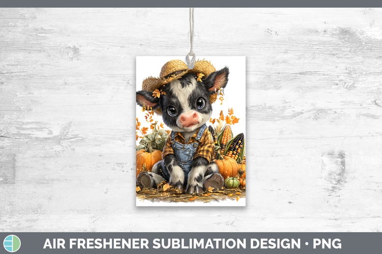 Cow Farm Thanksgiving Overalls Air Freshener Sublimation Des