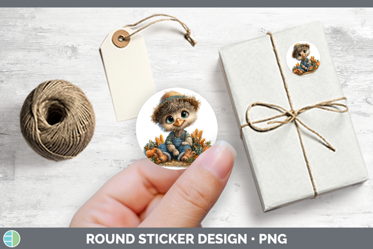 Emu Farm Thanksgiving Overalls Stickers Design