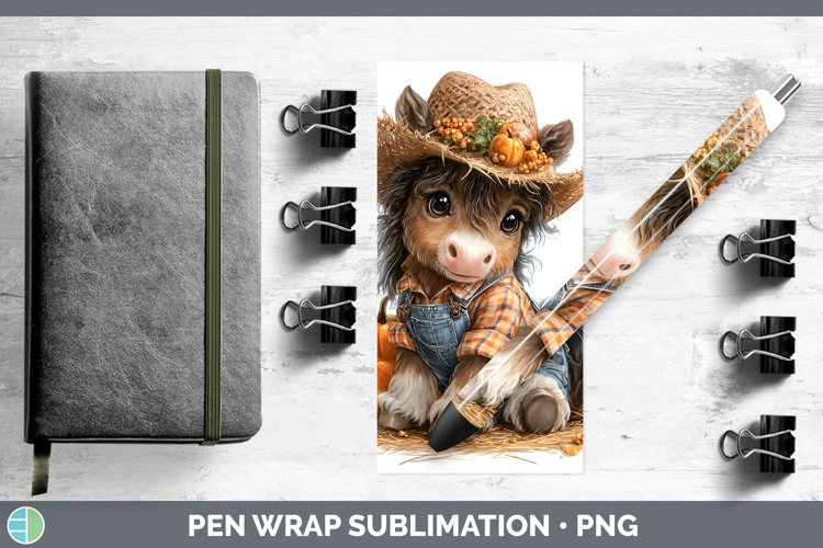 Horse Farm Thanksgiving Overalls Pen Wrap Sublimation Design