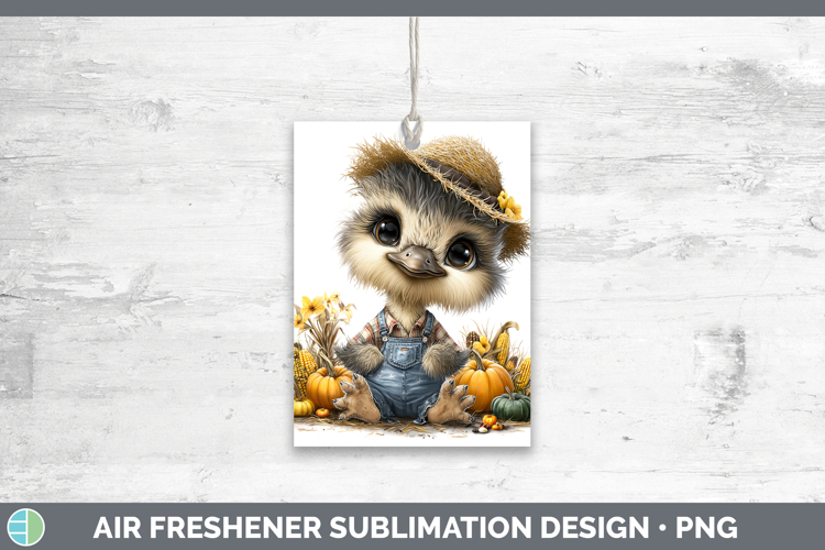 Ostrich Farm Thanksgiving Overalls Air Freshener Sublimation