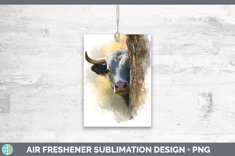 Bull Farm Tree Peek Air Freshener Sublimation Design