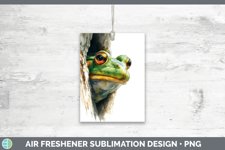 Bullfrog Farm Tree Peek Air Freshener Sublimation Design