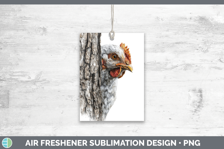 Chicken Farm Tree Peek Air Freshener Sublimation Design