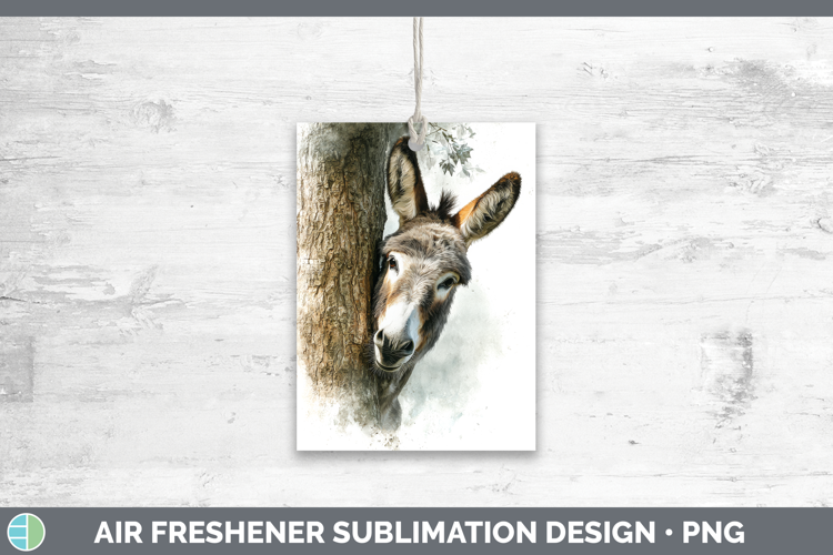 Donkey Farm Tree Peek Air Freshener Sublimation Design