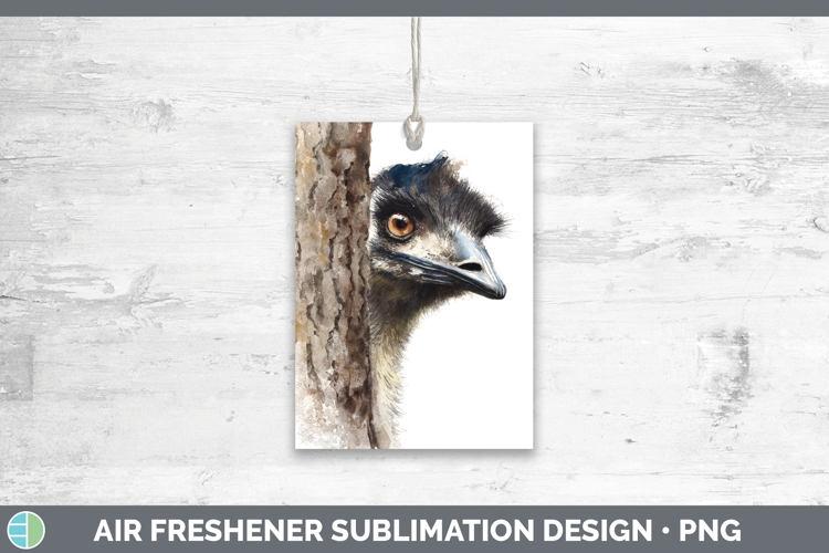 Emu Farm Tree Peek Air Freshener Sublimation Design