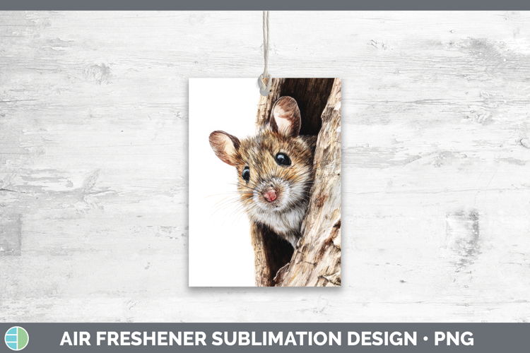Mouse Farm Tree Peek Air Freshener Sublimation Design