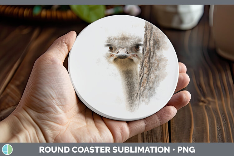 GorgeousFarm Tree Peek Round Coaster design.
