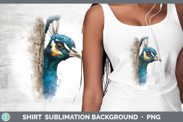 Peacock Farm Tree Peek Shirt Sublimation Design