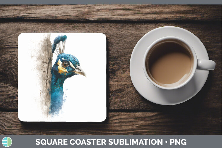 GorgeousFarm Tree Peek Square Coaster design.