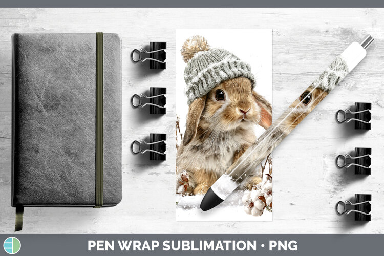 GorgeousFarm Winter Knit Hat Pen Wrap design.