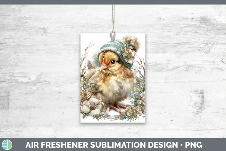 Chicken Farm Winter Knit Hat Air Freshener Sublimation Desig