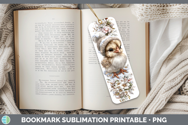 Chicken Farm Winter Knit Hat Bookmark Sublimation Design