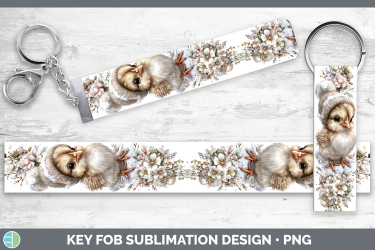 Chicken Farm Winter Knit Hat Key Fob Sublimation Design