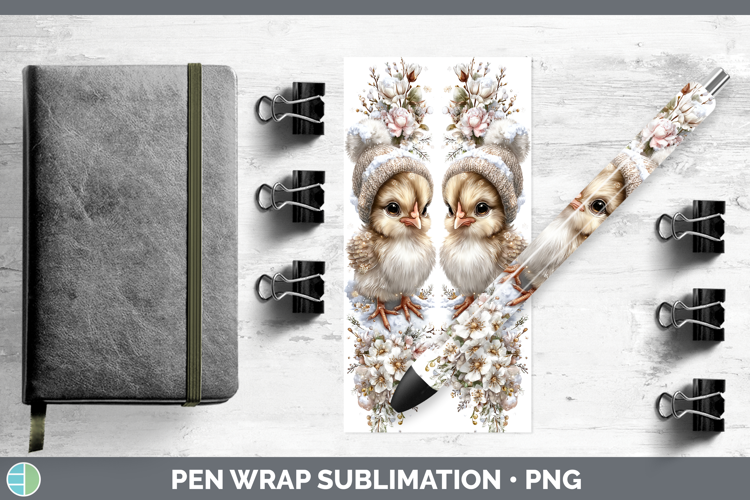 Chicken Farm Winter Knit Hat Pen Wrap Sublimation Design