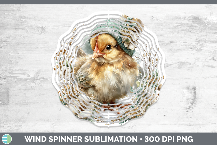 Chicken Farm Winter Knit Hat Wind Spinner Sublimation Design