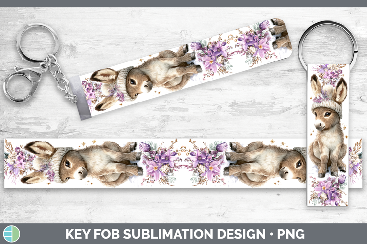 Donkey Farm Winter Knit Hat Key Fob Sublimation Design