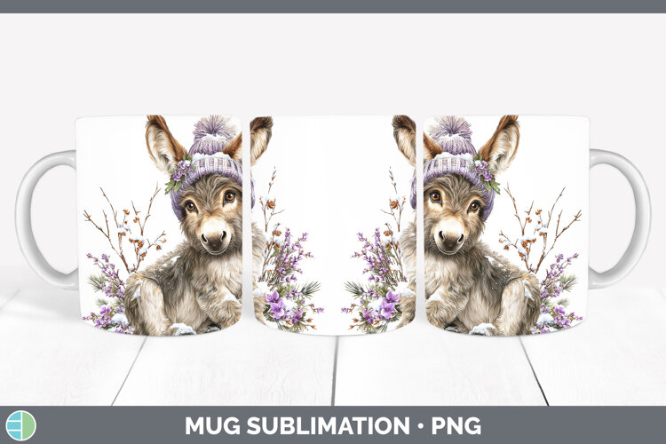 GorgeousFarm Winter Knit Hat Mug Wrap design.