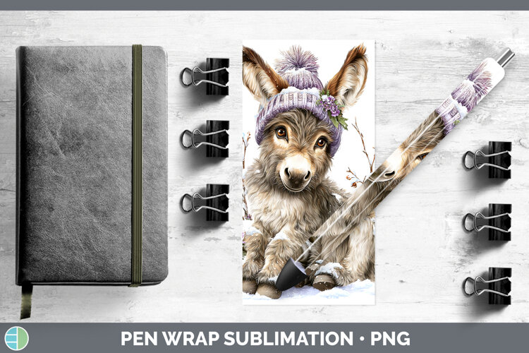 GorgeousFarm Winter Knit Hat Pen Wrap design.