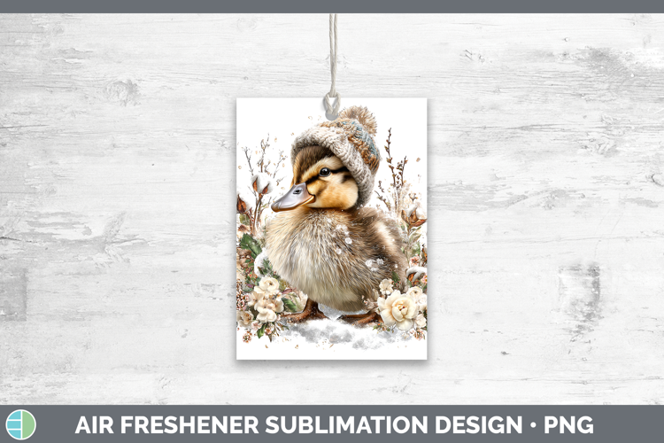 Duck Farm Winter Knit Hat Air Freshener Sublimation Design