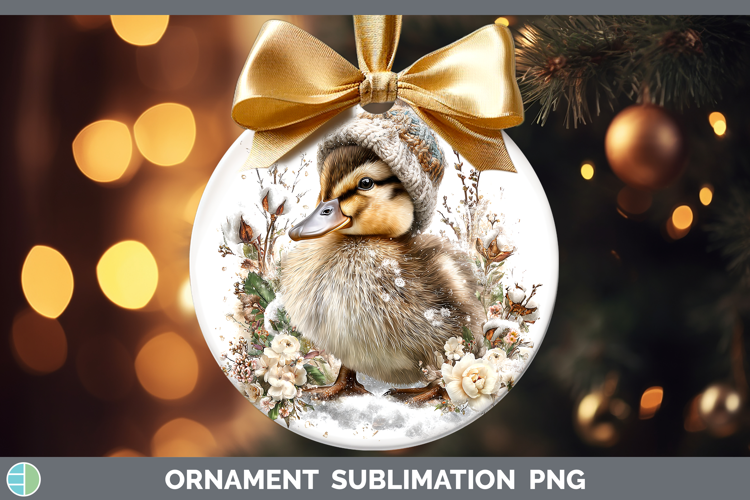 Duck Farm Winter Knit Hat Ornament Sublimation Design