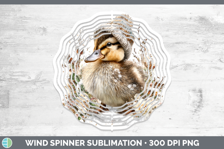 Duck Farm Winter Knit Hat Wind Spinner Sublimation Design