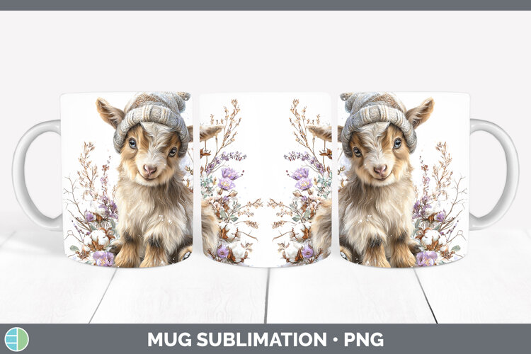 GorgeousFarm Winter Knit Hat Mug Wrap design.