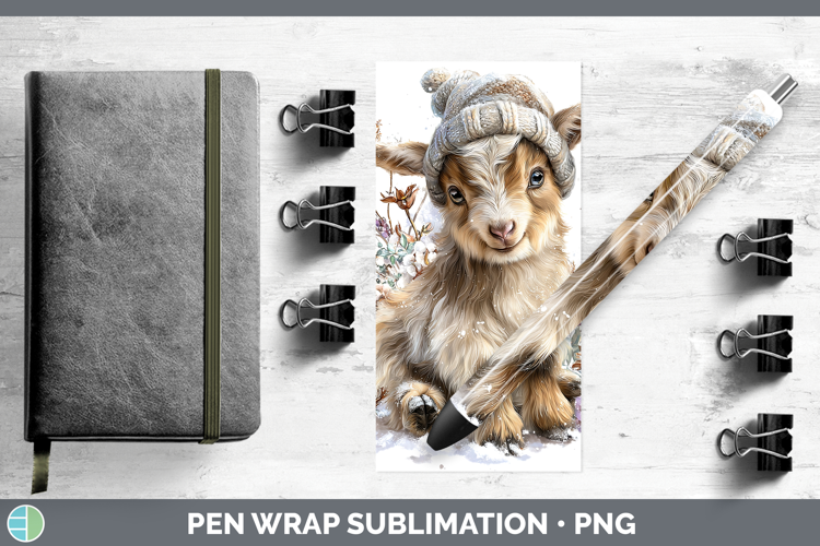Goat Farm Winter Knit Hat Pen Wrap Sublimation Design