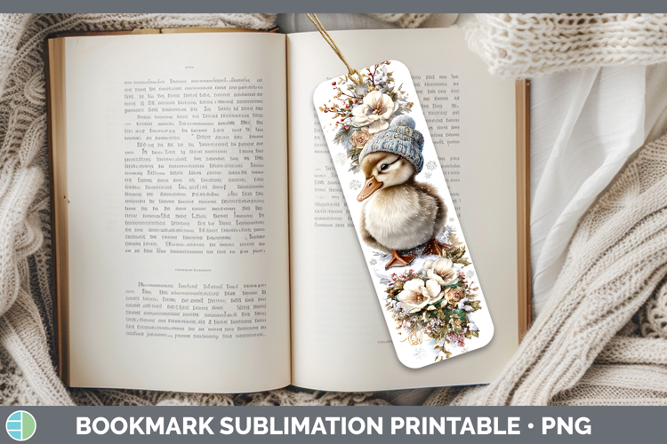 Goose Farm Winter Knit Hat Bookmark Sublimation Design