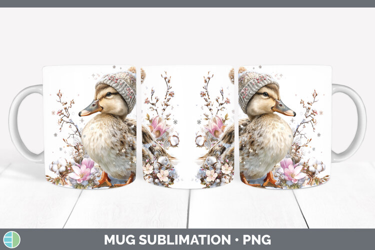 GorgeousFarm Winter Knit Hat Mug Wrap design.
