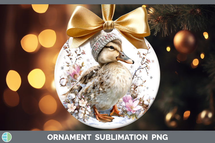 Goose Farm Winter Knit Hat Ornament Sublimation Design