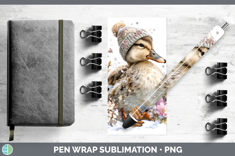 Goose Farm Winter Knit Hat Pen Wrap Sublimation Design