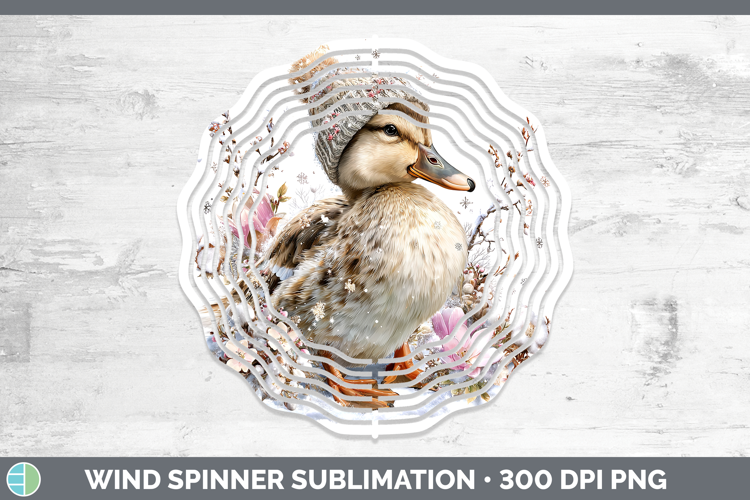 Goose Farm Winter Knit Hat Wind Spinner Sublimation Design