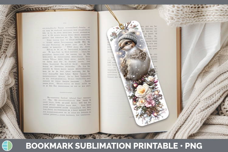 Guinea Hen Farm Winter Knit Hat Bookmark Sublimation Design