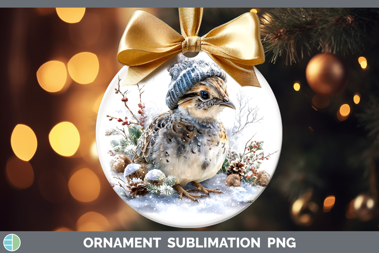 Guinea Hen Farm Winter Knit Hat Ornament Sublimation Design
