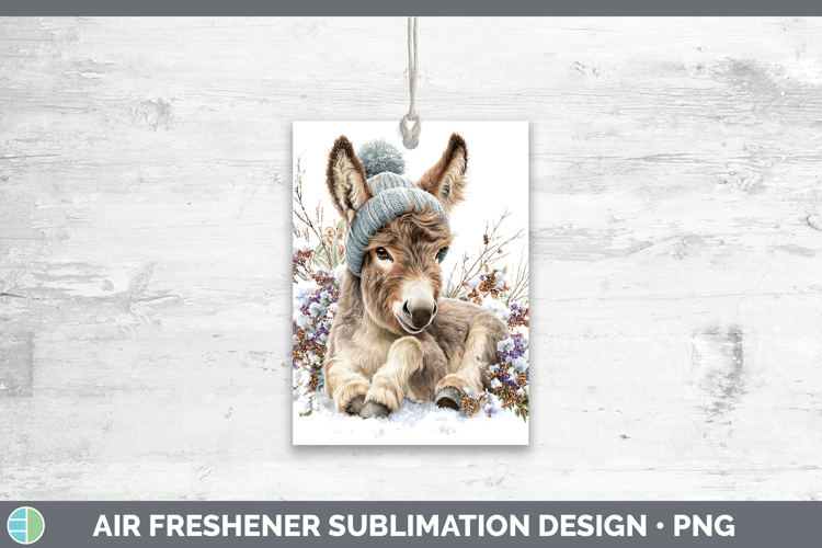 Mule Farm Winter Knit Hat Air Freshener Sublimation Design