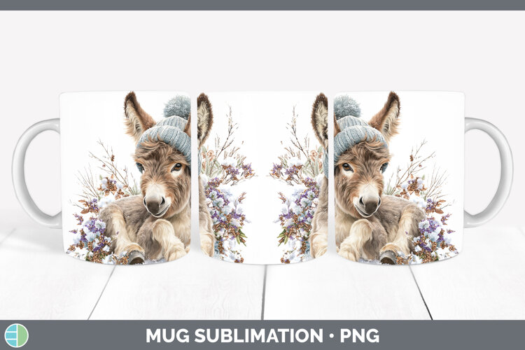 GorgeousFarm Winter Knit Hat Mug Wrap design.