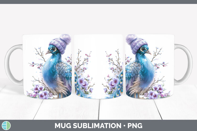 GorgeousFarm Winter Knit Hat Mug Wrap design.