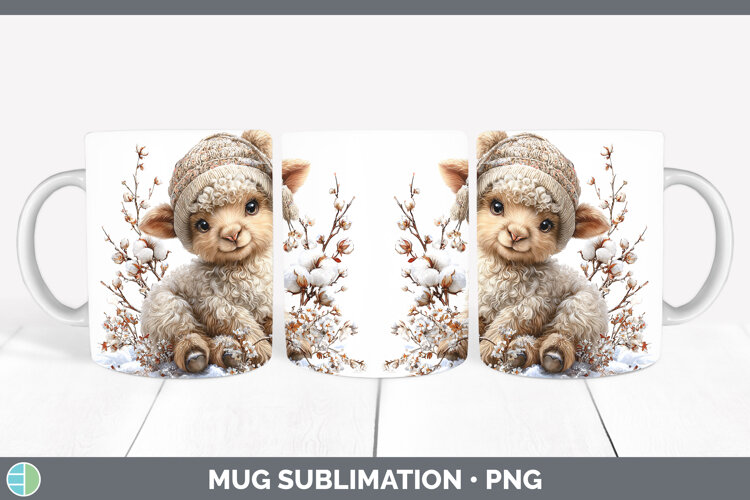 GorgeousFarm Winter Knit Hat Mug Wrap design.