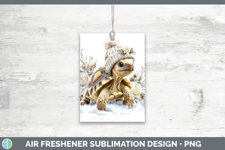 Tortoise Farm Winter Knit Hat Air Freshener Sublimation Desi