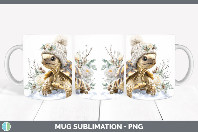 GorgeousFarm Winter Knit Hat Mug Wrap design.