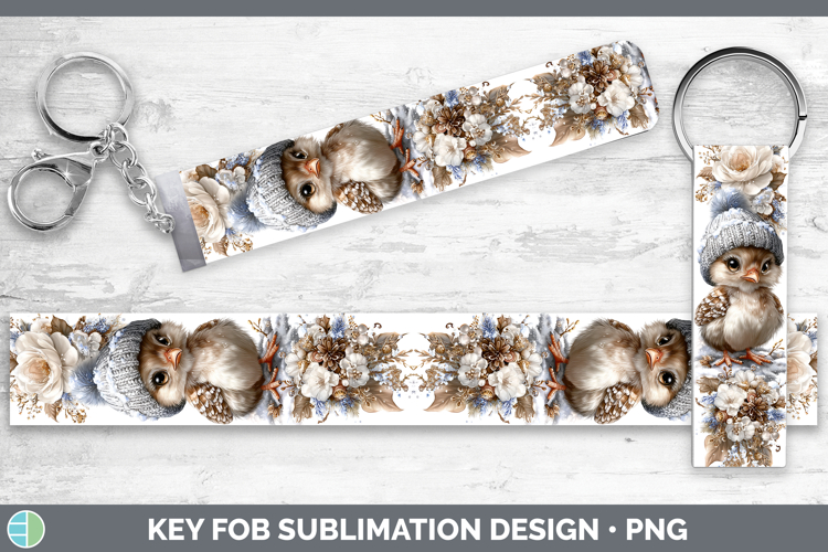 Turkey Farm Winter Knit Hat Key Fob Sublimation Design