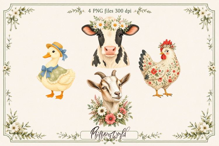 Farm Animal Clipart | Homestead Animal Graphics