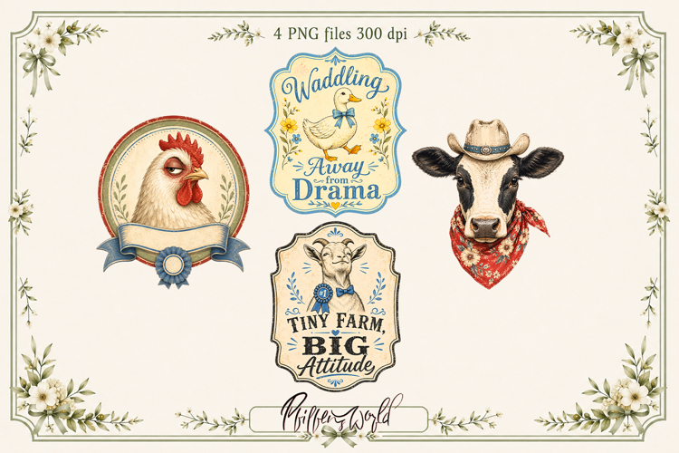 Farm Animal Clipart | Homestead Animal Sayings