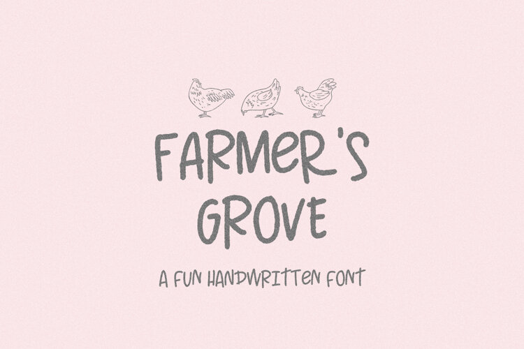 Farmer's Grove Handwritten Sans example image 1