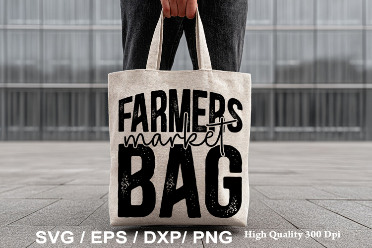 Farmers Market Bag - Tote Bag SVG Design